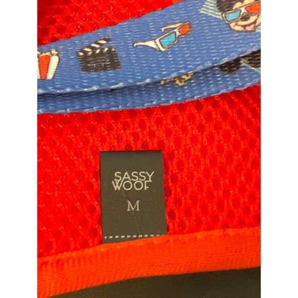 Disney Sassy Woof Adjustable Dog Harness Mickey Mouse Blue Red Stars Sz M NWT - Picture 6 of 6